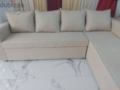 Buy fabric corner L shape sofa set | Whatsapp 66680852