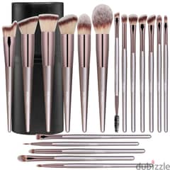 Premium 18-pc Makeup Brush Set with Black Case 0
