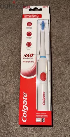New Colgate 360 Advanced Sonic Electric Battery Power Toothbrush Soft