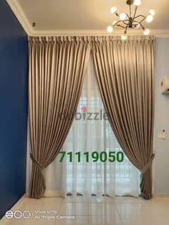 we making Curtains, blackout,Roller also Installation Available