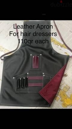 Leather apron for beauty salon staff