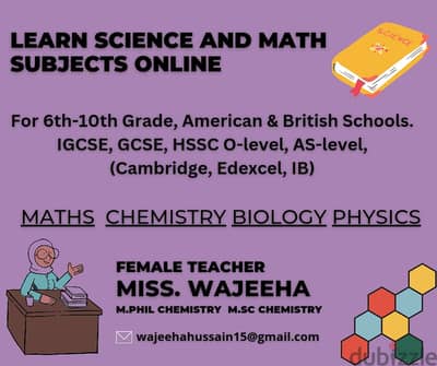 Science Tutor Online Chemistry Math Physics