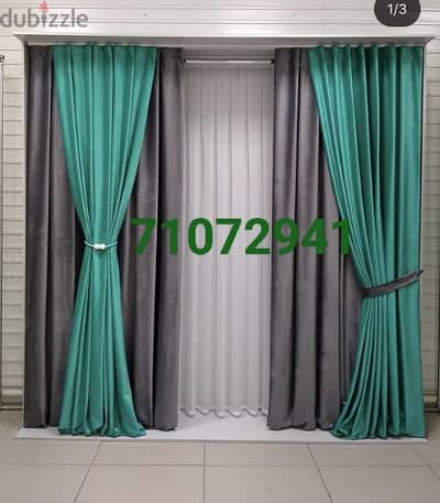 we are making curtains Installation also Repair Available