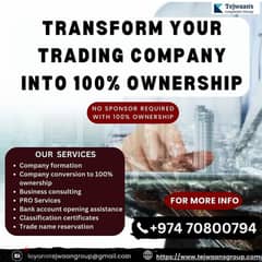 Unlock Full Ownership in Qatar for Your Trading Company!
