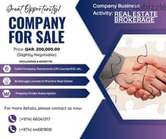 COMPANY FOR SALE (REAL ESTATE ACTIVITY) 0