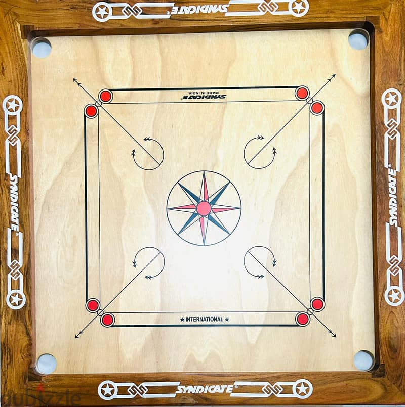 Queen Size Wooden Bed-180x200 with two Carrom Boards 2