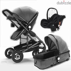 Luxury Heavy Duty 3 in 1 Baby Stroller Portable Baby Cradle and Car Se