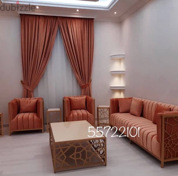 Curtains, Table-Chair Décor, New Arabic Majlis, Sofa Repair. 4