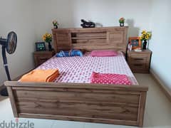 Home Centre king size bed with side tables and matress