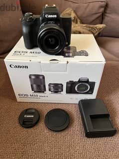Canon E O S M50 Mark II Mirrorless 15-45mm and 55-200mm Lenses