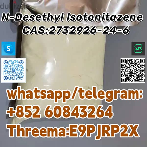 +852 60843264N-Desethyl lsotonitazene   CAS:2732926-24-6 whatsapp/tele 1