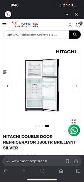 hitachi 380L refrigerator 2 doors for sale 1
