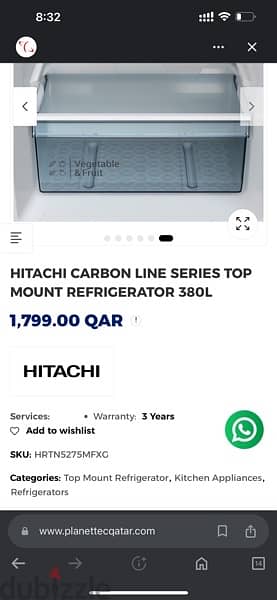 hitachi 380L refrigerator 2 doors for sale 2