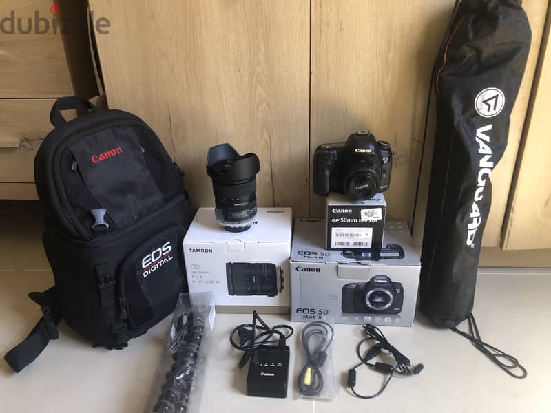 Canon 5d Mark3 full package sell with lens and bag and Tripod 3