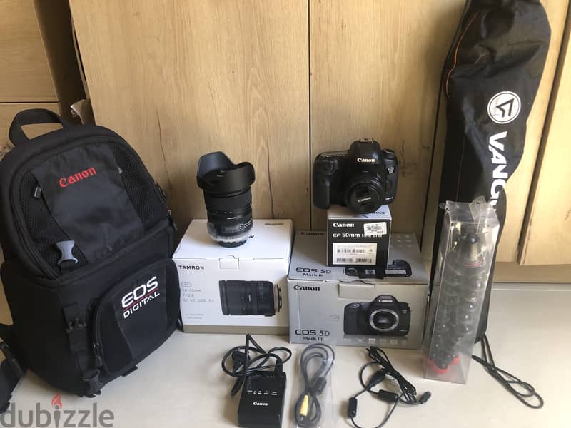 Canon 5d Mark3 full package sell with lens and bag and Tripod 4