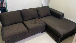 Homecentre L-Shape Sofa dark grey color