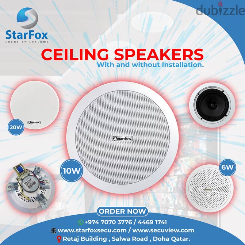 Ceiling Speakers With and Without Installation 1