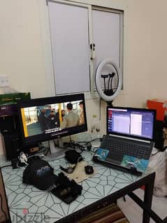hp laptop and monitor