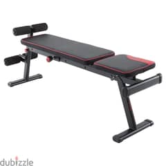 Adjustable gym bench with equipments