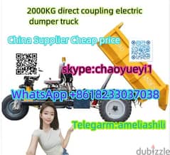 1500KG direct coupling electric dumper truck 3 wheel electric tricycle