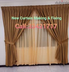 we do new office Curtains,Roller, blinds Making & fixing Work.