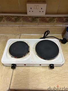 double hot plate electric cooking