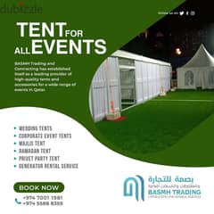 Tents & Genrators for rent or Sale in Qatar for all events by BASMH
