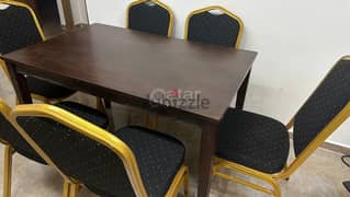 URGENT SALE!!!! IKEA Dining Table + Steel Chairs - 4 Nos