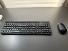 Wireless black keyboard and mouse set, ideal for work and personal use