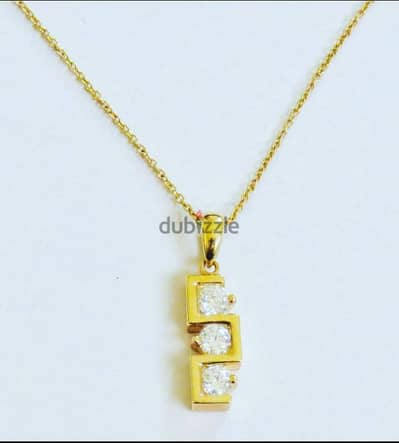 18k Yellow Gold Diamond Pendant Chain. Symbols hold meanings!