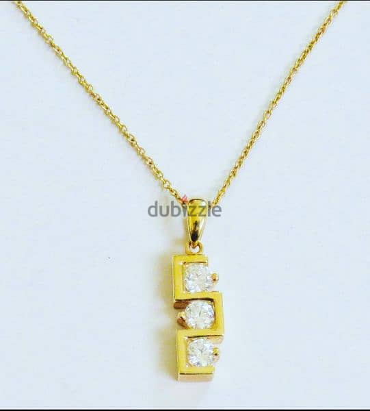 18k Yellow Gold Diamond Pendant Chain. Symbols hold meanings! 0