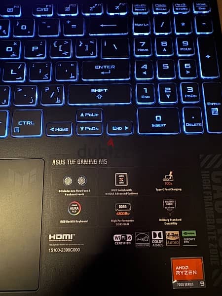 Asus tuf a15 gaming laptop 2023 plus razor mouse and keyborad 2