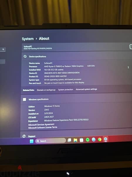 Asus tuf a15 gaming laptop 2023 plus razor mouse and keyborad 8