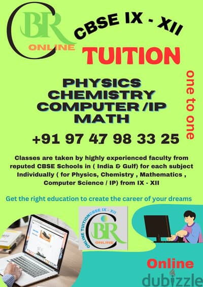 TUITION  CBSE GRADES 9-12  (1-2-1) ONLINE  WhatsAPP : +91 9747983325