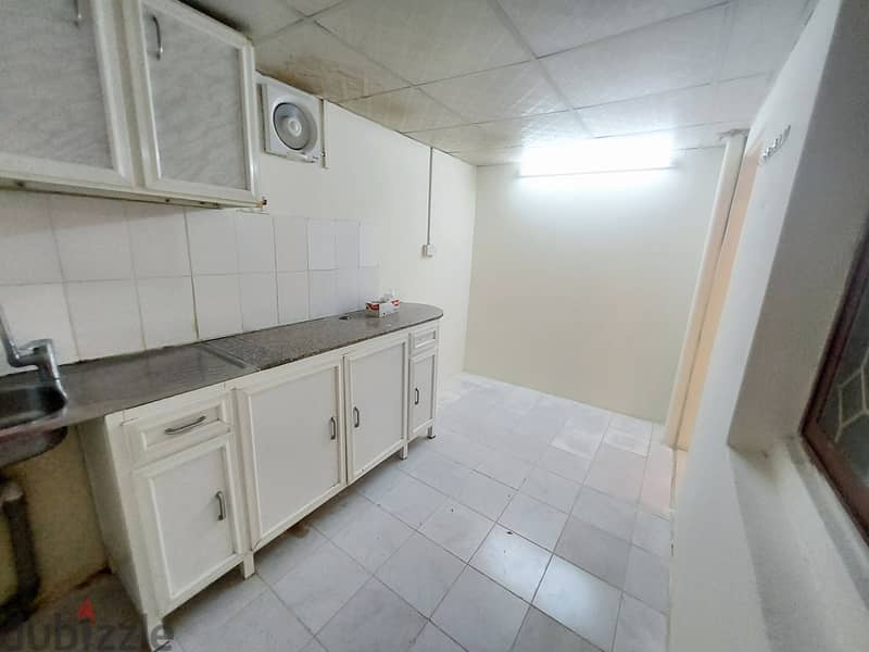 Spacious unfurnished 1bhk ground-floor in Al-Wakra for families. 1